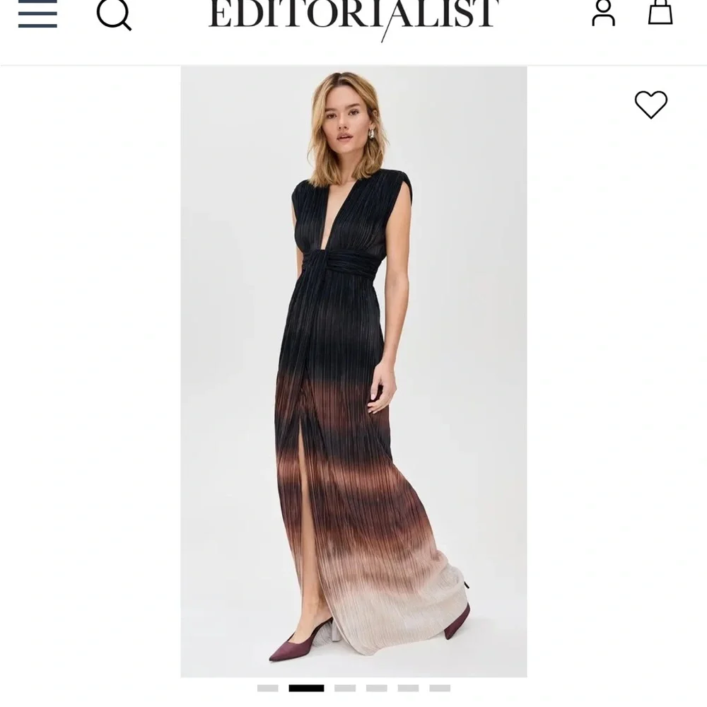 Sabina Musayev Black and Brown Ombré Maxi Dress - Picture 2 of 7